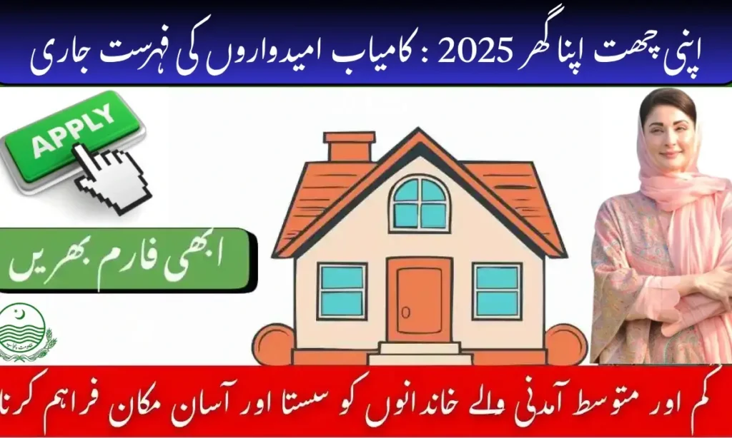 Apni Chat Apna Ghar Successful Candidate List 2025