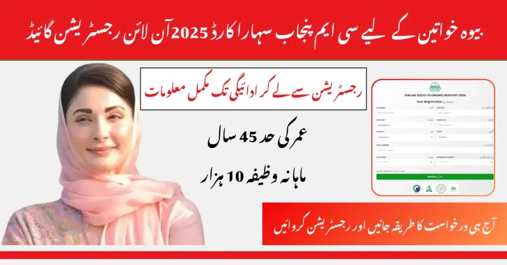 CM Punjab Bewa Sahara Card 2025 Online Registration & Eligibility guide